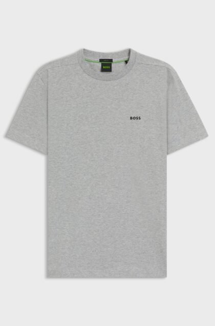 Stretch-cotton t-shirt with logo