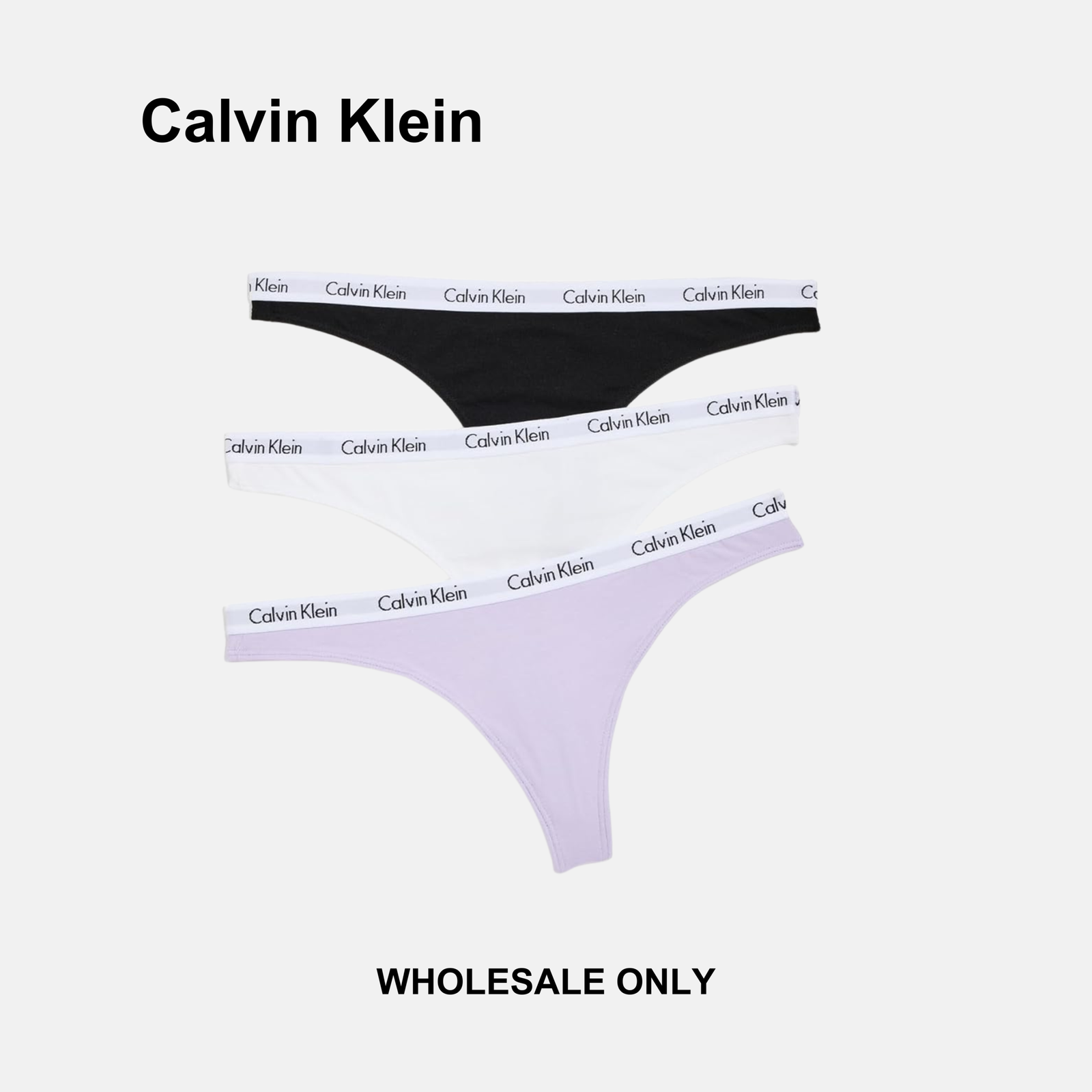 Calvin klein Icon Logo 3 Pack Thongs - Image 2