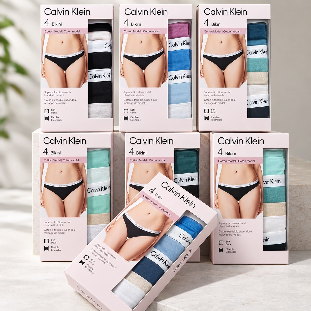 Calvin Klein Icon Logo Balance Bikini Briefs 4-pack - Image 2